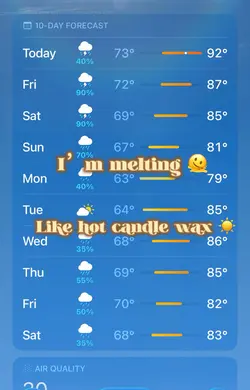 I’m melting 🫠