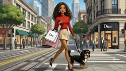 Cartoon me and dog