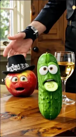 Cucumber and apple.
