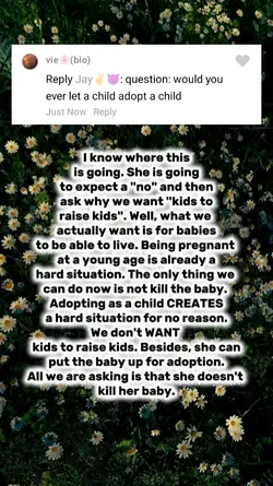 A child adopting 