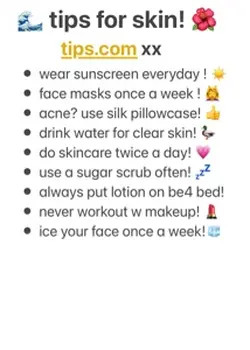 tips for skin!
